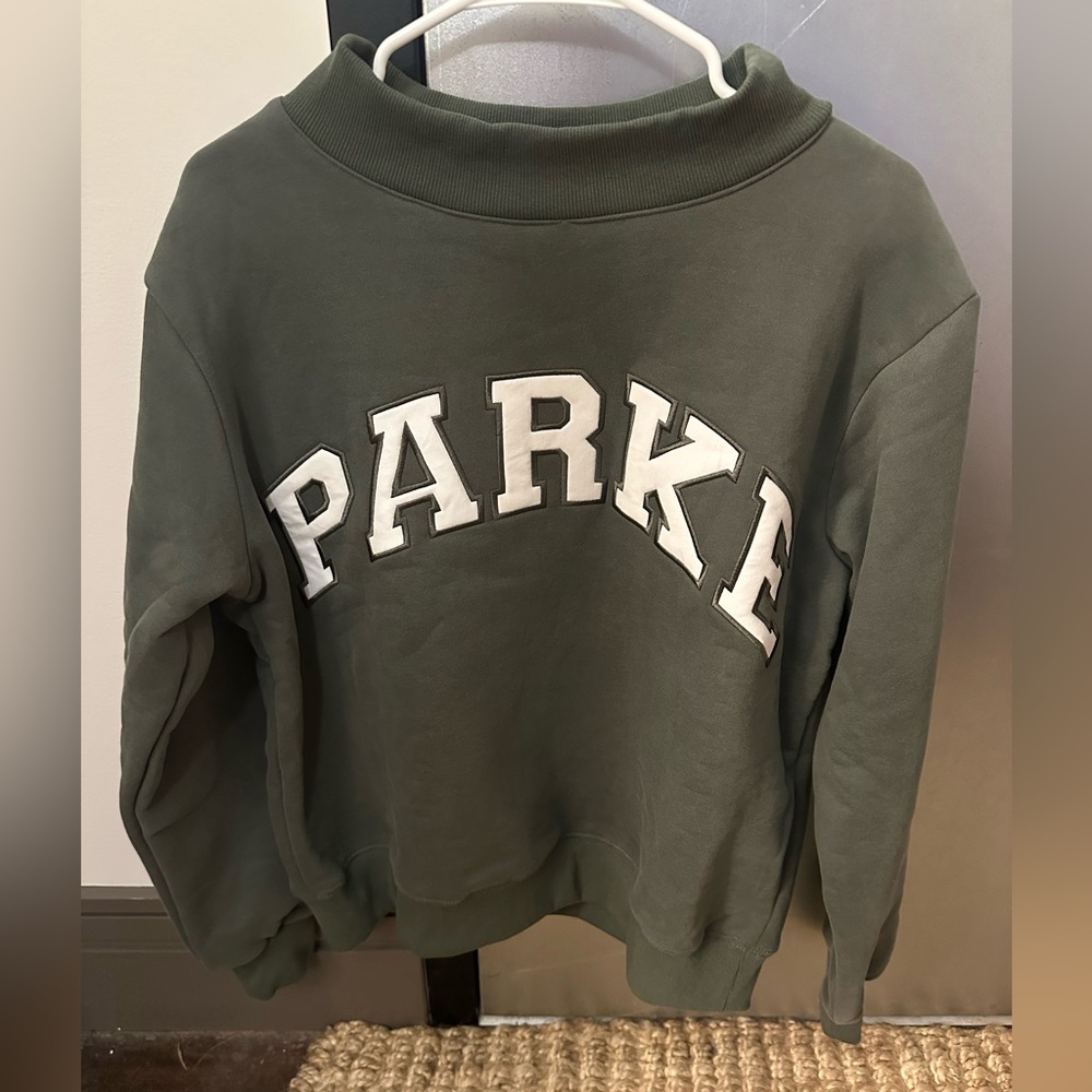 Parke Varsity mockneck in Hunter Green